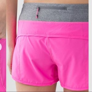 Lululemon Pink Speed Shorts